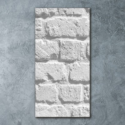 Cuadro de metacrilato moderno efecto cristal vertical pared de ladrillos