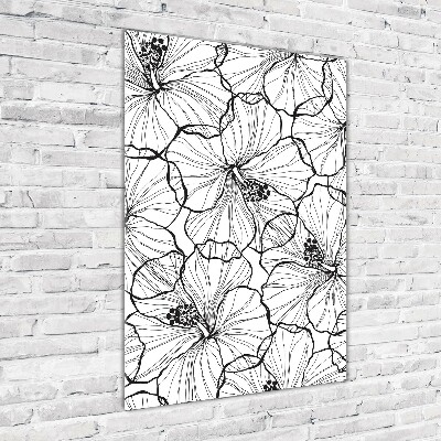 Cuadro de metacrilato vertical Hibisco