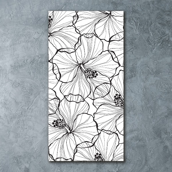 Cuadro de metacrilato vertical Hibisco