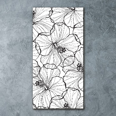 Cuadro de metacrilato vertical Hibisco