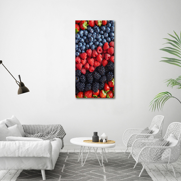 Cuadro de metacrilato vertical Frutos del bosque