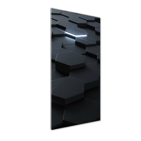 Cuadro de metacrilato moderno efecto cristal vertical Abstracción
