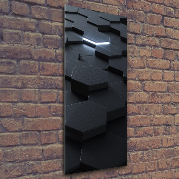 Cuadro de metacrilato moderno efecto cristal vertical Abstracción