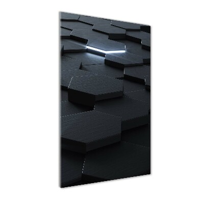 Cuadro de metacrilato moderno efecto cristal vertical Abstracción