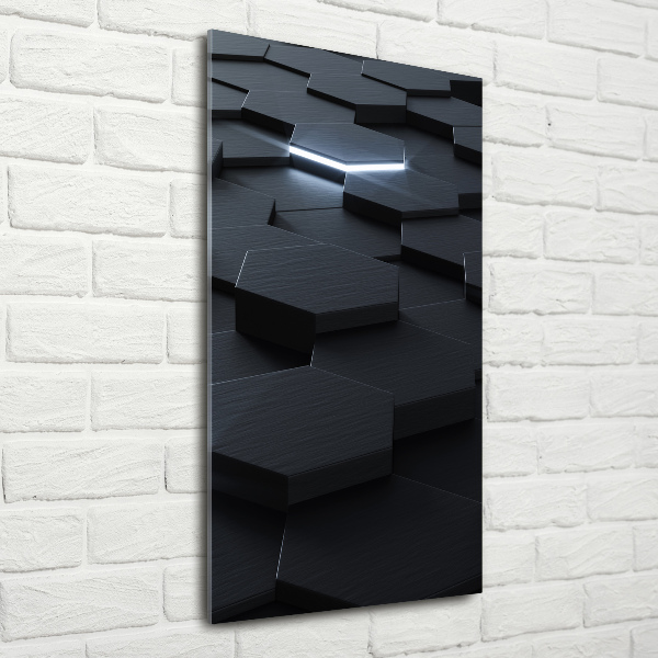 Cuadro de metacrilato moderno efecto cristal vertical Abstracción
