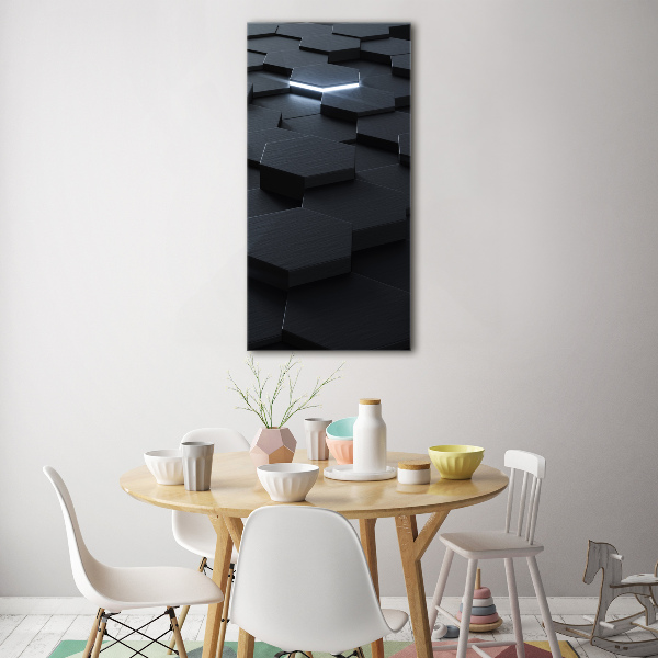 Cuadro de metacrilato moderno efecto cristal vertical Abstracción