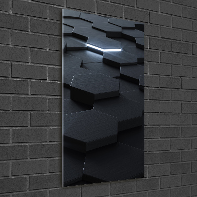 Cuadro de metacrilato moderno efecto cristal vertical Abstracción