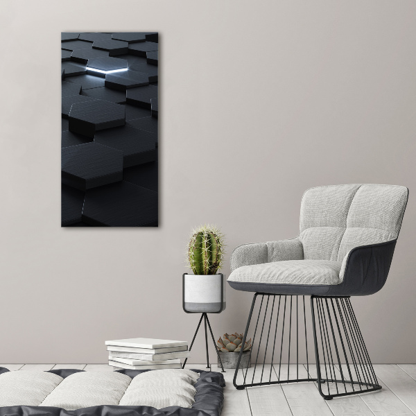 Cuadro de metacrilato moderno efecto cristal vertical Abstracción