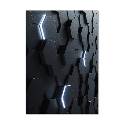 Cuadro de metacrilato moderno efecto cristal vertical Abstracción