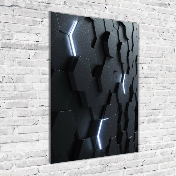 Cuadro de metacrilato moderno efecto cristal vertical Abstracción
