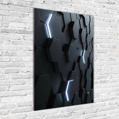 Cuadro de metacrilato moderno efecto cristal vertical Abstracción