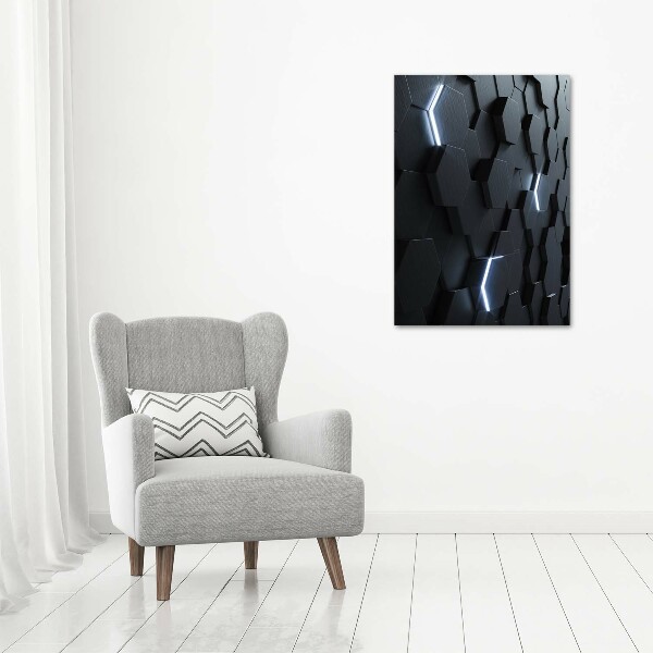 Cuadro de metacrilato moderno efecto cristal vertical Abstracción