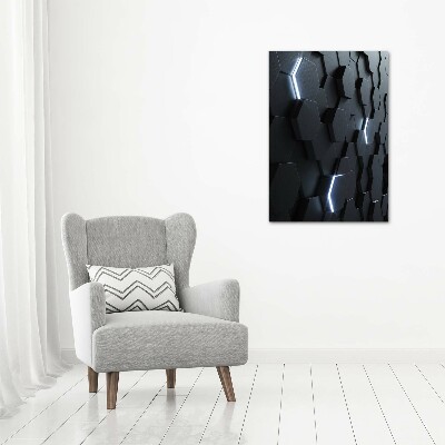 Cuadro de metacrilato moderno efecto cristal vertical Abstracción