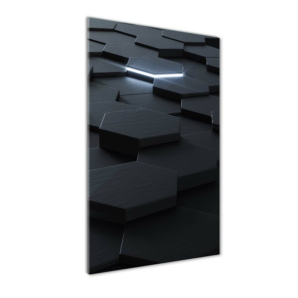 Cuadro de metacrilato moderno efecto cristal vertical Abstracción