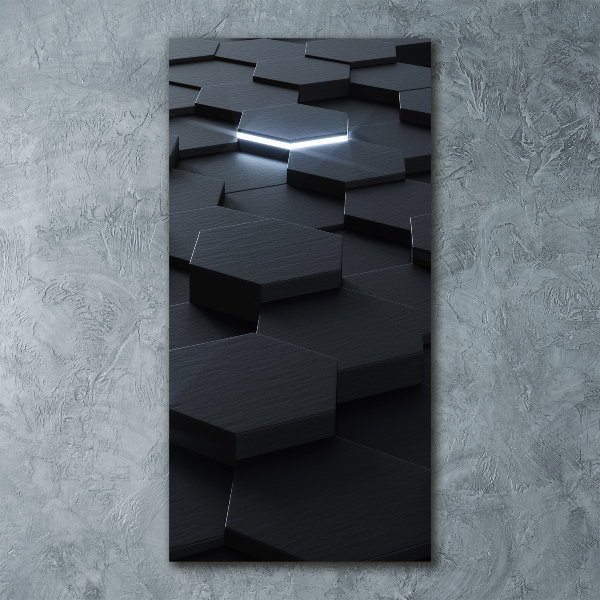 Cuadro de metacrilato moderno efecto cristal vertical Abstracción