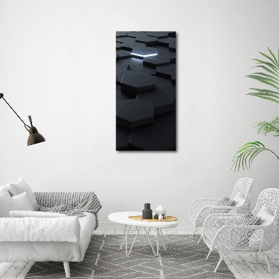 Cuadro de metacrilato moderno efecto cristal vertical Abstracción