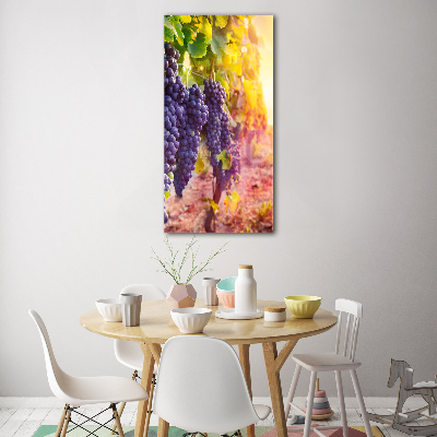 Cuadro de metacrilato moderno efecto cristal vertical Viñedo