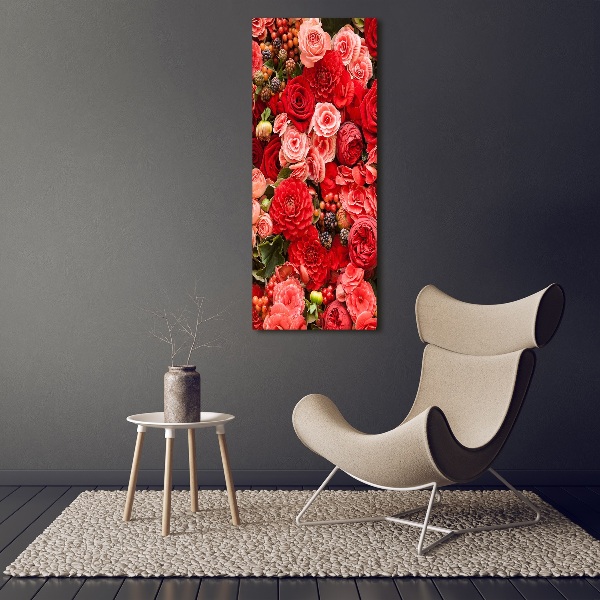 Cuadro de metacrilato vertical Un ramo de flores