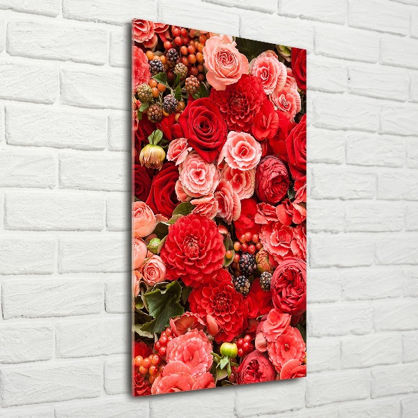 Cuadro de metacrilato vertical Un ramo de flores