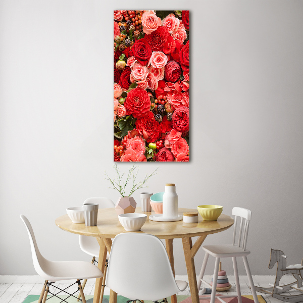 Cuadro de metacrilato vertical Un ramo de flores