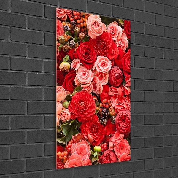 Cuadro de metacrilato vertical Un ramo de flores
