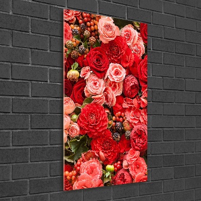 Cuadro de metacrilato vertical Un ramo de flores
