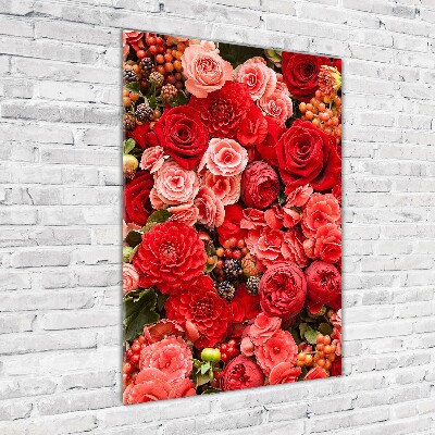 Cuadro de metacrilato vertical Un ramo de flores