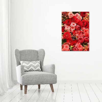 Cuadro de metacrilato vertical Un ramo de flores