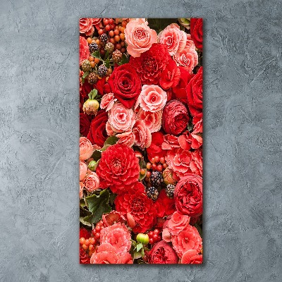 Cuadro de metacrilato vertical Un ramo de flores