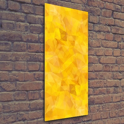 Cuadro decorativo en acrílico brillante vertical Triángulos abstractos