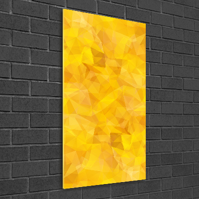 Cuadro decorativo en acrílico brillante vertical Triángulos abstractos