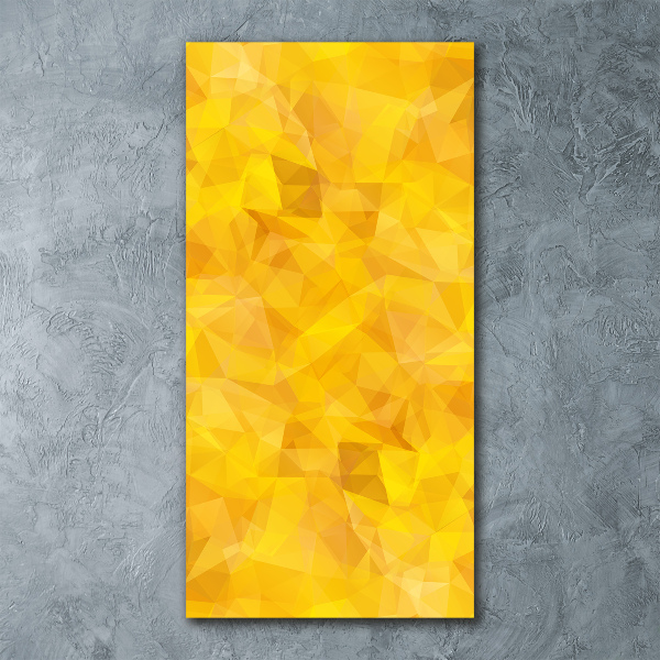 Cuadro decorativo en acrílico brillante vertical Triángulos abstractos