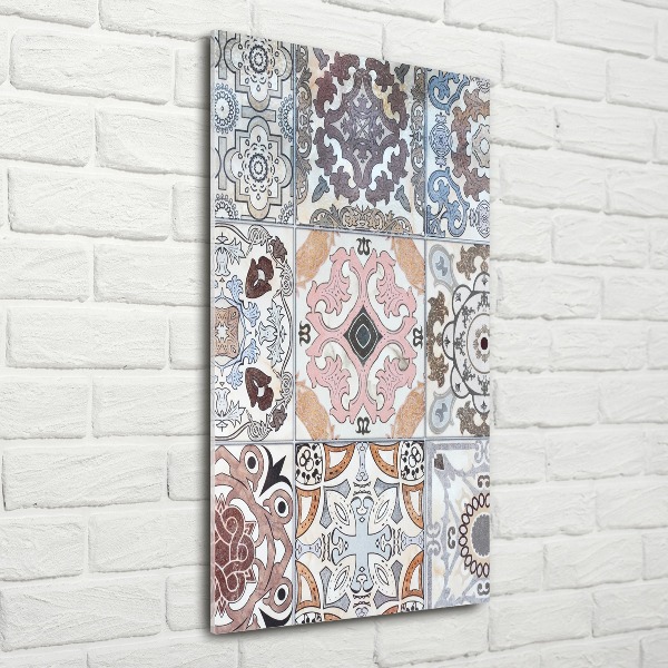 Cuadro decorativo en acrílico brillante vertical Azulejos de cerámica