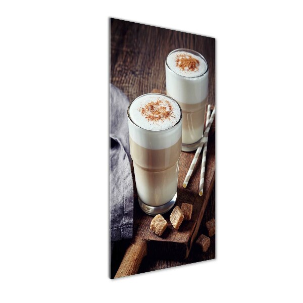 Cuadro de metacrilato vertical Café con leche