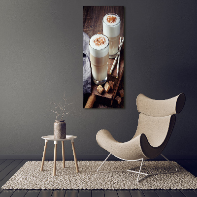 Cuadro de metacrilato vertical Café con leche
