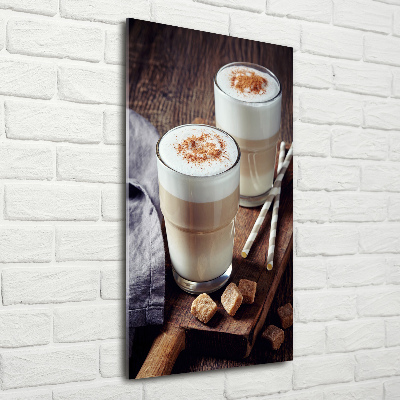 Cuadro de metacrilato vertical Café con leche
