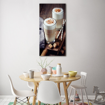 Cuadro de metacrilato vertical Café con leche