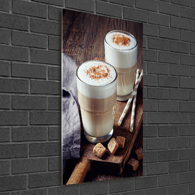 Cuadro de metacrilato vertical Café con leche
