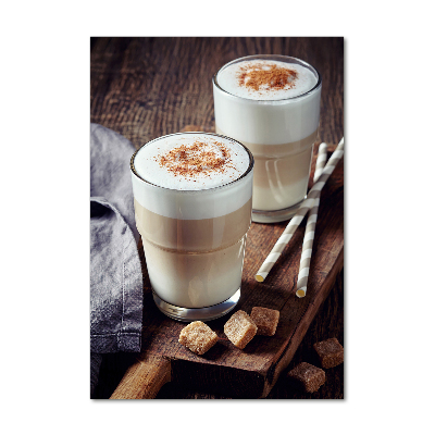 Cuadro de metacrilato vertical Café con leche