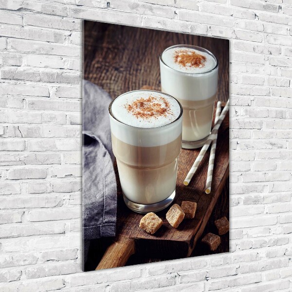 Cuadro de metacrilato vertical Café con leche