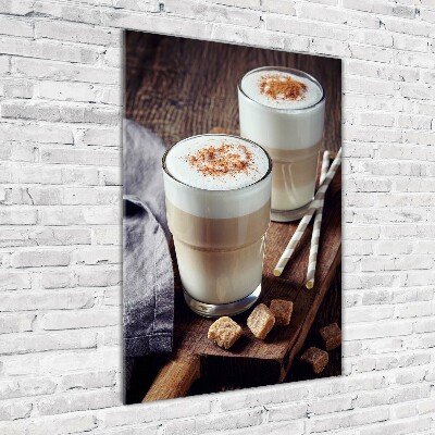Cuadro de metacrilato vertical Café con leche