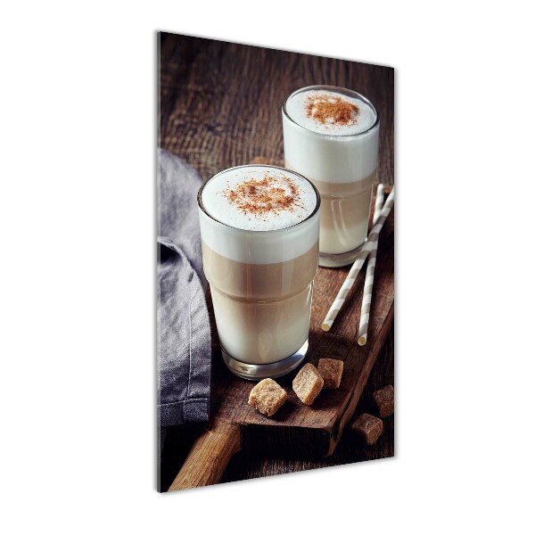 Cuadro de metacrilato vertical Café con leche