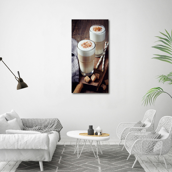 Cuadro de metacrilato vertical Café con leche