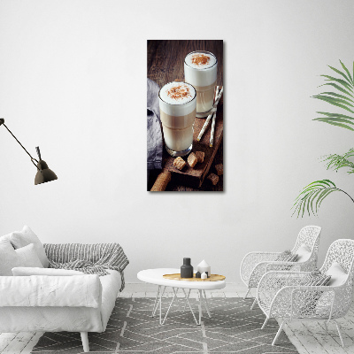 Cuadro de metacrilato vertical Café con leche
