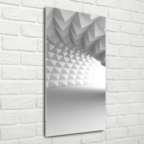 Cuadro de metacrilato moderno efecto cristal vertical Túnel abstracto