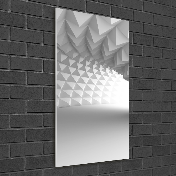 Cuadro de metacrilato moderno efecto cristal vertical Túnel abstracto