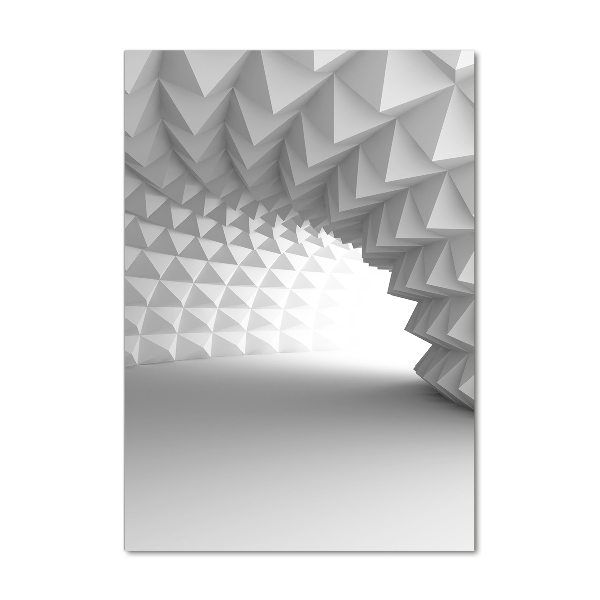 Cuadro de metacrilato moderno efecto cristal vertical Túnel abstracto