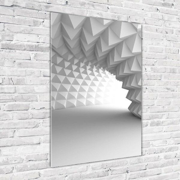 Cuadro de metacrilato moderno efecto cristal vertical Túnel abstracto