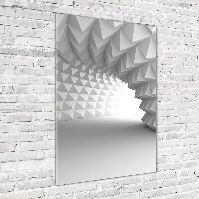 Cuadro de metacrilato moderno efecto cristal vertical Túnel abstracto