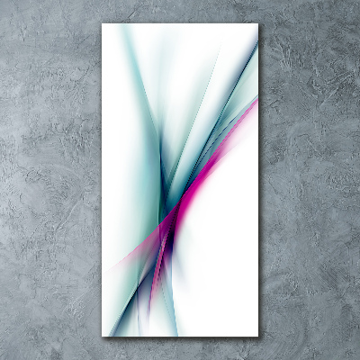 Cuadro decorativo en acrílico brillante vertical Ondas abstractas